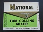  Lot of 100 Old Vintage 1950's NATIONAL Tom Collins  SODA LABELS - N.J.