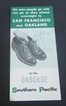 Old 1956 S.P. Railroad - CASCADE - Train Brochure - San Francisco - Oakland 