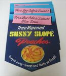  Lot of 10 Old Vintage - Sunny Slope PEACHES - Store SIGNS - Dish 