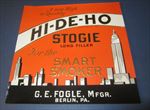  Old Antique HI-DE-HO - Inner CIGAR LABEL - New York SKYLINE - Berlin PA