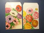 Lot of 2 Old Vintage 1950's - Large Size - Flower SEED PACKETS - EMPTY