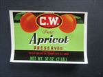  Lot of 100 Old Vintage 1960's - C.W. - APRICOT Preserves - LABELS 