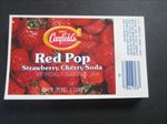  Lot of 100 Old - CANFIELD'S - RED POP Strawberry Cherry - Soda LABELS 