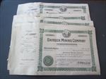 Lot of 5 Old 1941 - DAYROCK MINING COMPANY - Stock Certificates - IDAHO