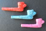 Set of 3 Old Vintage CRACKER JACK Prize Toy - DOG Soap PIPES - Bisque - JAPAN