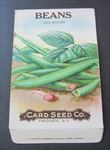 Old Vintage c.1910 - CARD SEED Co. - BEANS - Red Kidney - SEED PACKET