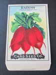 Old Vintage c.1910 - CARD SEED Co. - RADISH - French Breakfast - SEED PACKET
