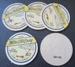 Lot of 5 Old Vintage - WALNUT YALE DAIRY - Milk Bottle Caps - Meriden