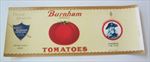 Old Vintage 1930's - Burnham - TOMATOES - Can LABEL - Newark N.Y.