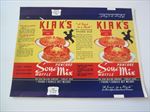 Old Vintage 1940's - KIRK'S PANCAKE / WAFFLE Soy Mix - BOX LABEL - Findlay OH.