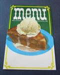 Old Vintage Ice Cream Parlor / Restaurant - MENU FOLDER - Apple Pie & Ice Cream