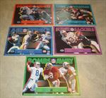 Lot of 5 NFL - 1992 Football POSTERS - Passers - Rushers - Receivers - Sackers
