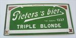 Old Vintage 1930's - PIETERS BIER - Triple Blonde - BEER SIGN - Belgium