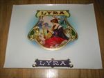  Old Antique - LYRA Inner Cigar Box Label - Lyre Musical Instrument