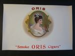  Old Antique - ORIS - CIGAR BOX Inner LABEL - Smoke Oris Cigars - LADY