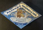 Lot of 100 Old Pepper's SARSPARILLA Soda Bottle LABELS Ashland PA.MOOSE - Pepper