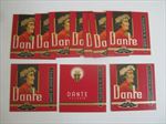 Lot of 10 Old Vintage - DANTE Cigarillos - Tobacco BOXES / Package Sleeve - RED