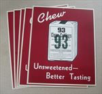 Lot Of 5 Old Vintage 1940's - Chew 93 Cigar Cuttings - Cardboard Tobacco SIGNS 