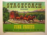  Lot of 25 Old Vintage - STAGECOACH - Fruit LABELS - Western - Green