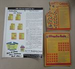 2 Old Vintage 1940's STUNTS QUIZ - PARTY CAPERS Punchboard GAMES + Adv. Flyer