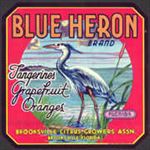 #ZLC265 - Blue Heron Brand Florida Citrus Crate Label
