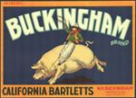 #ZLC466 - Buckingham California Bartletts Pear Crate Label - Vacaville, California