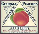 #ZLC245 - Very Old Jordan's Jasper Juicies Georgia Peach Crate Label