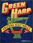 Lot of 25 Green Harp Arizona Vegetables Labels - Brawley, CA