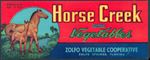 #ZLCA*024 - Horse Creek Vegetable Crate Label