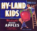 #ZLC294 - Hy-Land Kids Washington Apple Crate Label - Blue Version