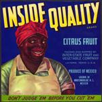 #ZLC259 - Inside Quality Citrus Fruit Crate Label - Black Americana