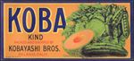 #ZLCA*076 - Koba Fruit and Vegetable Crate Label - Delano, CA