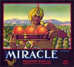 #ZLC273 - Miracle Brand Orange Crate Label with Genie