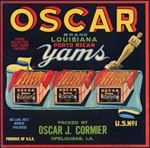 #ZLC427 - Oscar Yams Crate Label - Academy Award Oscar Statue