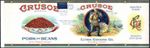 #ZLCA301 - Crusoe (Robinson Crusoe) Pork and Beans Can Label - Elyria, Ohio