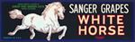 #ZLSG090 - Sanger White Horse Brand Grape Crate Label