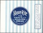 Old Vintage 1910's - Shave-Rite Shaving Cream Jar Label