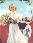 Old Vinatge - A World of Sunshine - Pinup Advertising Calendar for Cigarette Brands - Signed Bradshaw Crandell