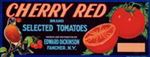 #ZLCA*033 - Cherry Red Tomato Crate Label with a Robin