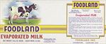 #ZLCA079 - Foodland Evaporated Milk Label with Cow