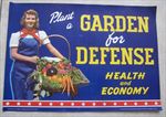  Old Vintage 1940's WWII - GARDEN FOR DEFENSE - POSTER - Victory Garden