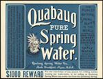 #ZLC322 - Huge Rare 1800s Quabaug Springs Bottle Label / SIGN - Quack Medicine Claims