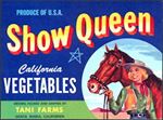 #ZLCA*053 - Show Queen California Vegetable Crate Label