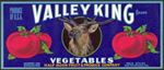 #ZLC192 - Valley King Vegetable Crate Label
