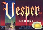 #ZLC444 - Vesper Sunkist Lemon Crate Label