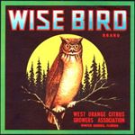 #ZLC087 - Wise Bird Orange Crate Label