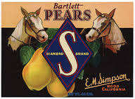 #ZLC224 - Diamond S Brand Bartlett Pear Crate L...