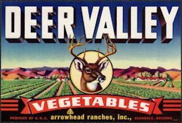 ZLSH405 - Old Deer Valley Vegetables Crate Labe...