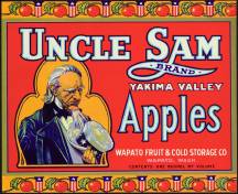 #ZLC083 - Uncle Sam Apple Crate Label - Red Ver...