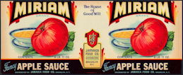 #ZLCA280 - Miriam Apple Sauce Label - JAMAICA F...
